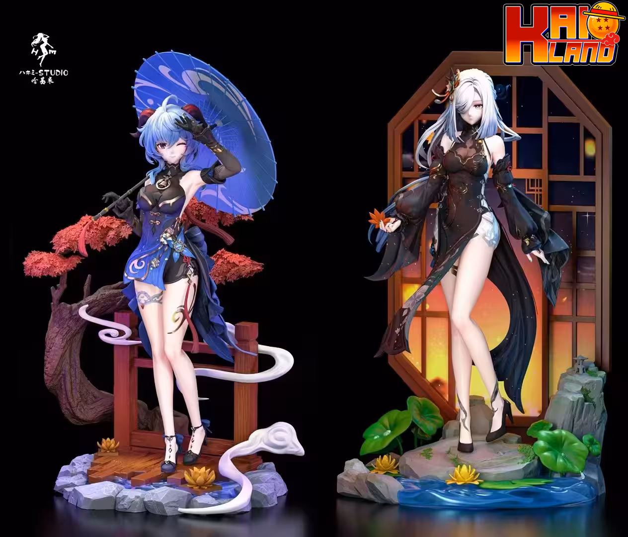 Genshin Impact Hakimi Studio Ganyu x  Shenhe Resin Statue