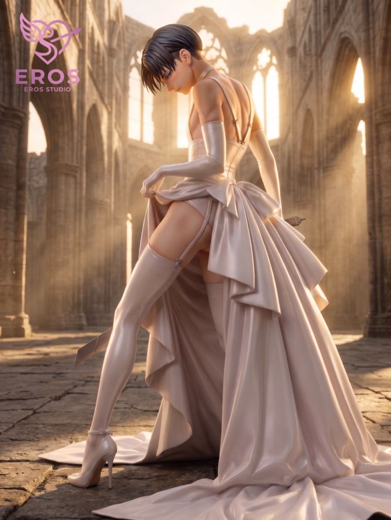 Attack On Titan Eros Studio Levi wedding Dress Resin Statue