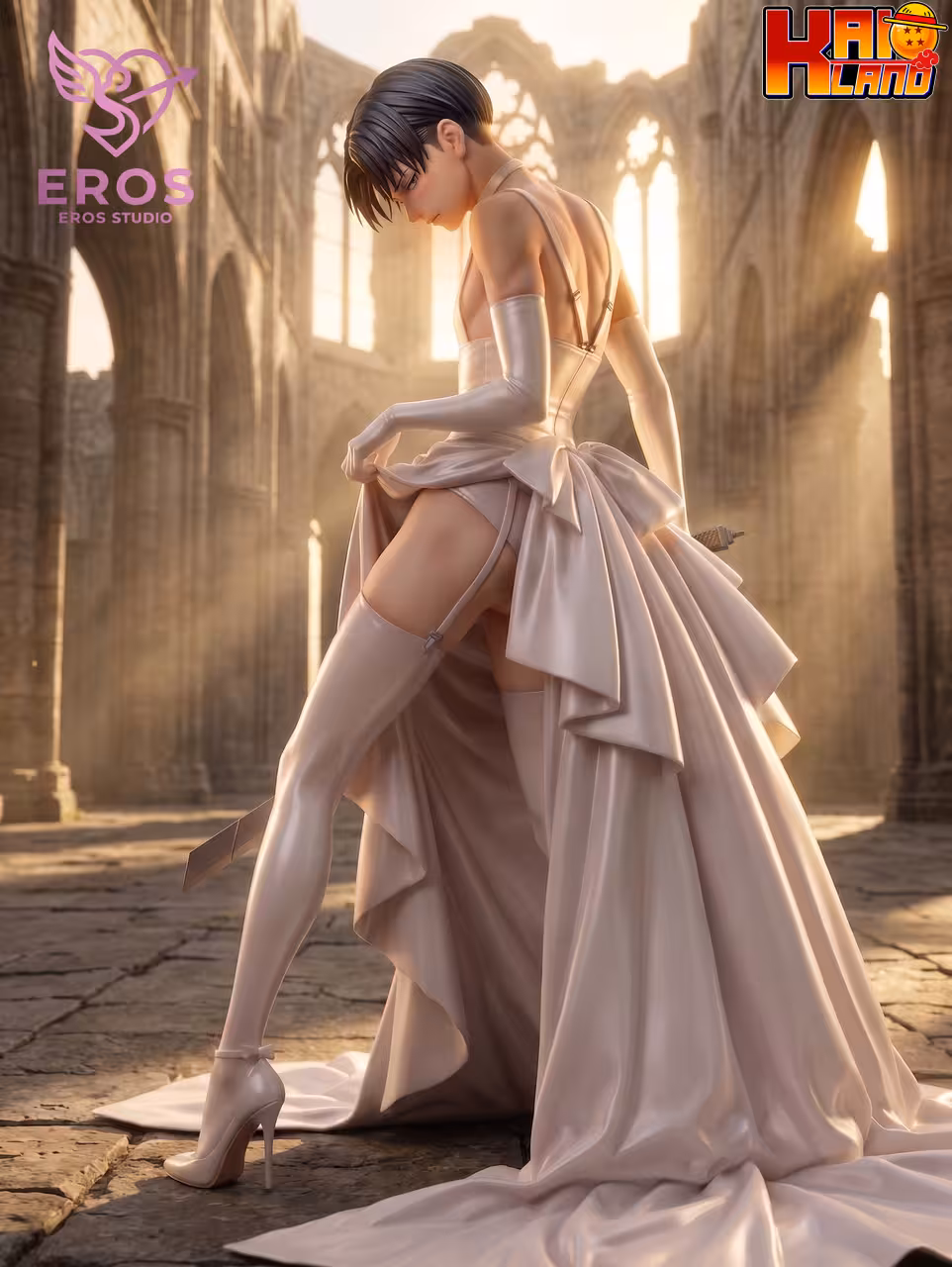 Attack On Titan Eros Studio Levi wedding Dress Resin Statue