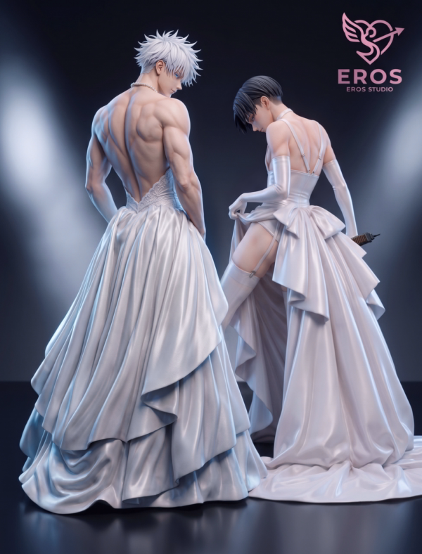 Attack On Titan Eros Studio Levi wedding Dress Resin Statue 6