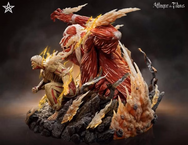Attack On Titan Jiang Xing Studio Colossal Titan x Armored Resin Statue 2