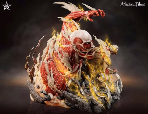 Attack On Titan Jiang Xing Studio Colossal Titan x Armored Resin Statue 3