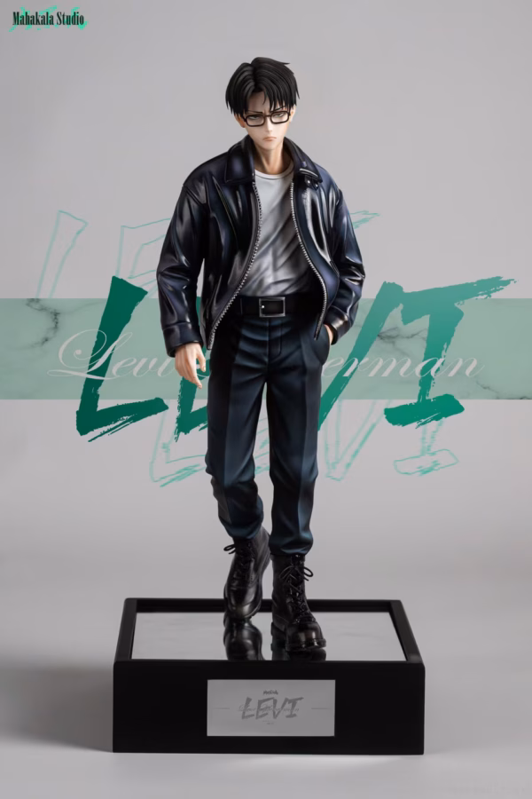 Attack On Titan Mahakala Studio Levi x Erwin Black Leather Jacket Resin Statue 2