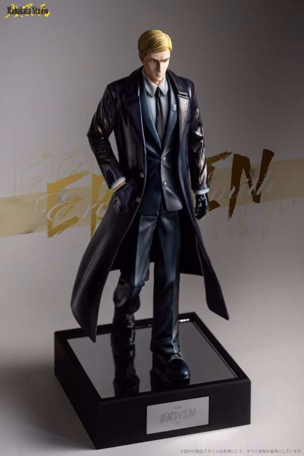 Attack On Titan Mahakala Studio Levi x Erwin Black Leather Jacket Resin Statue 3