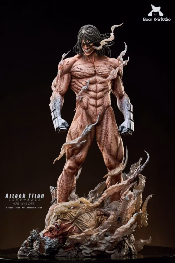 Attack on Titan BK Studio Attack Titan Vs Armored Titan Statue 3