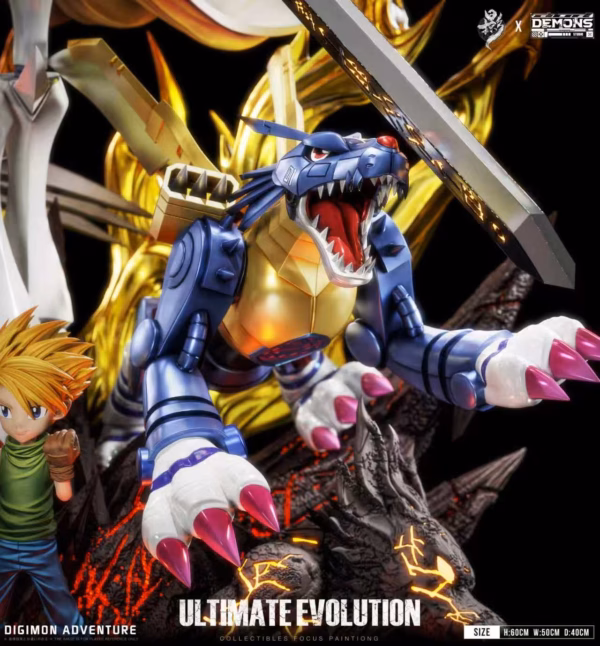 Digimon Lue Ying Studio Courage and friendship combined into one Omegamon Resin Statue 3