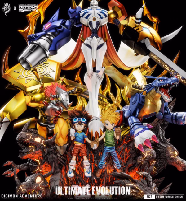 Digimon Lue Ying Studio Courage and friendship combined into one Omegamon Resin Statue 4