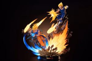 Dragon Ball KD Collectibles SS2 Goku VS SS2 Majin Vegeta V2 Resin Statue