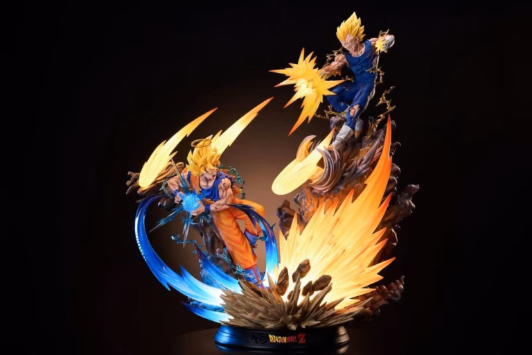 Dragon Ball KD Collectibles SS2 Goku VS SS2 Majin Vegeta V2 Resin Statue