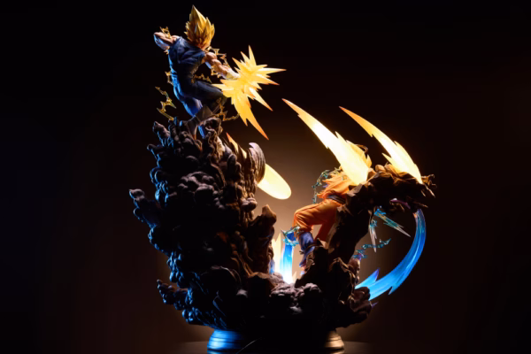 Dragon Ball KD Collectibles SS2 Goku VS SS2 Majin Vegeta V2 Resin Statue 4