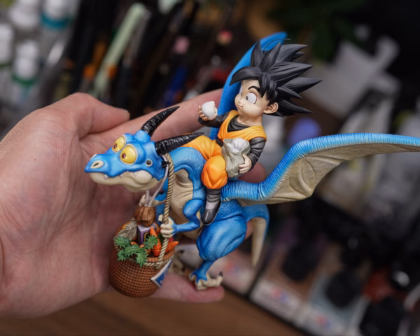 Dragon Ball SO Studio Son Goten Riding a Dragon Title Page Design Resin Statue 2