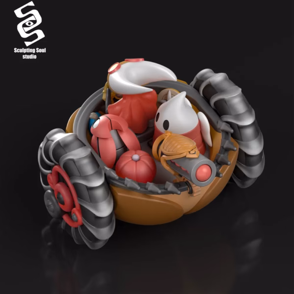 Hollow Knight Silksong Sculpting Soul Studio Rescuing Pilbloom Mechanic Hornet Resin Statue 4