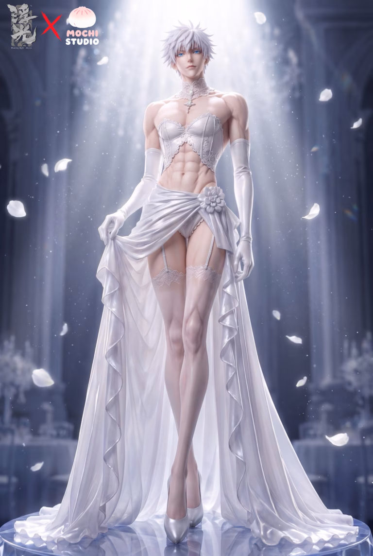 Jujutsu Kaisen Mochi Studio Gojo Satoru Wedding Dress Resin Statue