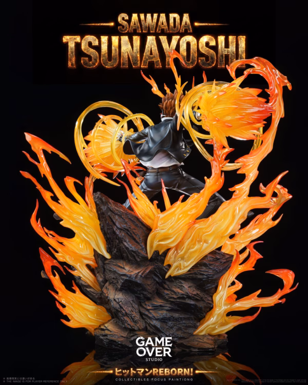 Katekyo Hitman Reborn Game Over Studio Sawada Tsunayoshi Resin Statue 4