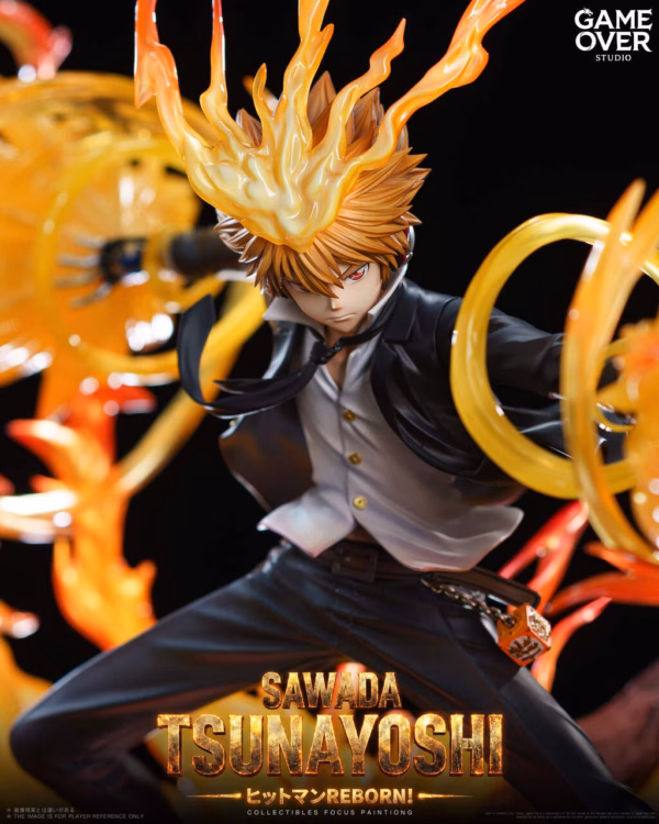Katekyo Hitman Reborn Game Over Studio Sawada Tsunayoshi Resin Statue 5