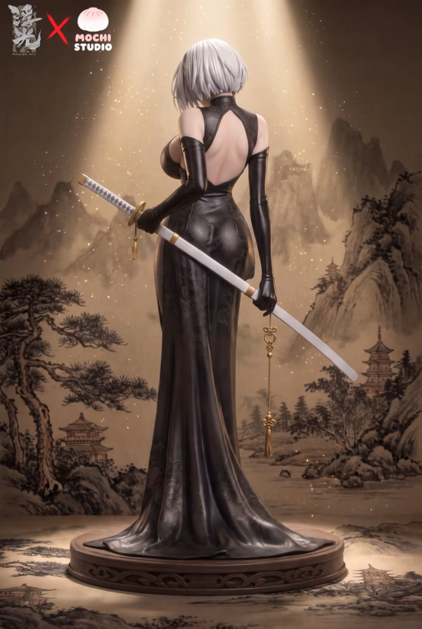 NieR Automata 2B Floating Light × MOCHI Studio NieR 2B Resin Statue 2