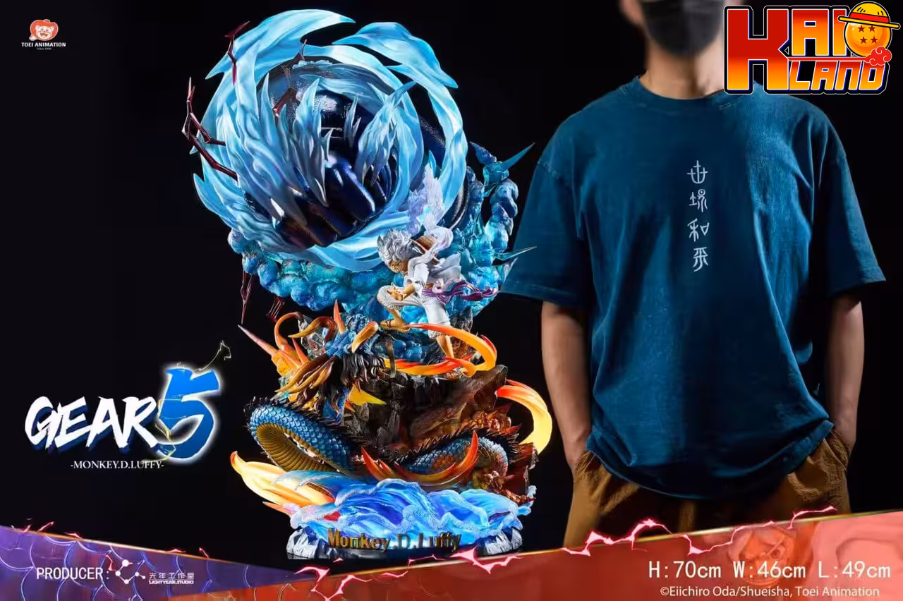 One Piece Light Year Studio Gear 5 Nika Luffy Vs Kaido Dragon Licensed Resin Statue