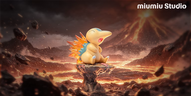 Pokemon Miumiu Studio Cyndaquil Resin Statue