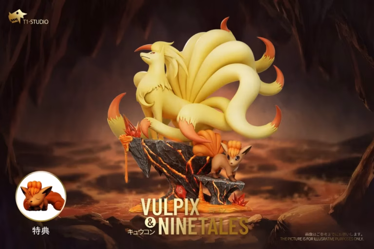 Pokemon T1 Studio Vulpix x Ninetales Resin Statue