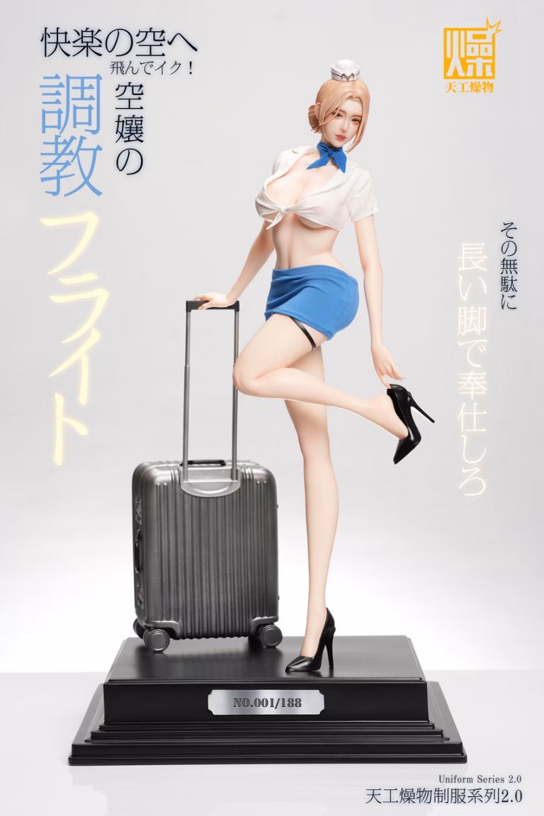 TGZW Studio Flight Attendant Flight Training Resin Statue