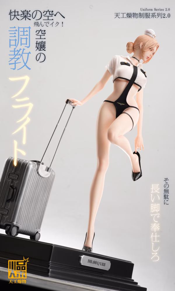 TGZW Studio Flight Attendant Flight Training Resin Statue 6