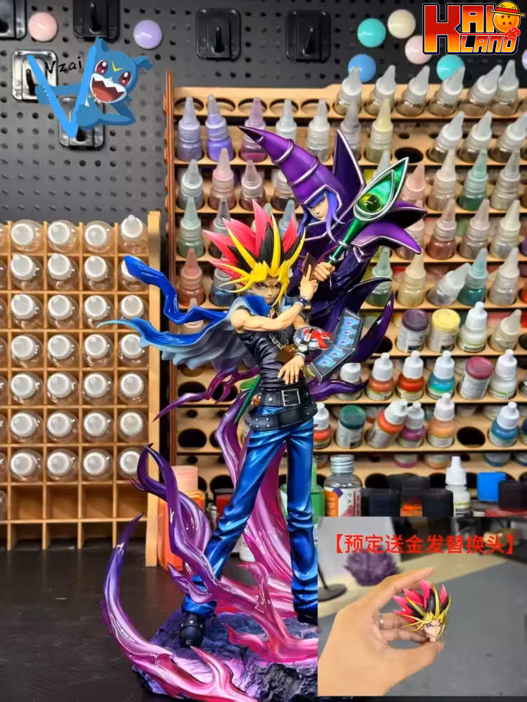 YuGiOh Vzai Studio Yami Yugi X Dark Magician Resin Statue