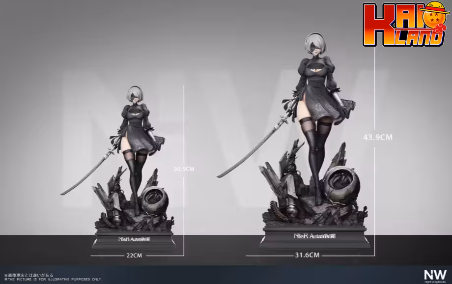 Nier Automata Night Wing Studio 2B Resin Statue