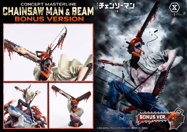 Chainsaw Man Prime 1 Studio Chainsaw Man x Beam Licensed Resin Statue 9
