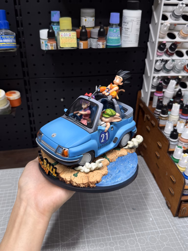 Dragon Ball QK Studio Bulma x Goku x Oolong Resin Statue