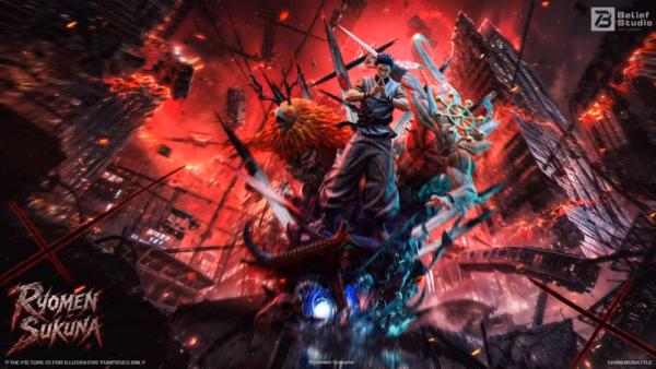 Jujutsu Kaisen Belief Studio Ten Shadows Ryomen Sukuna Resin Statue 1
