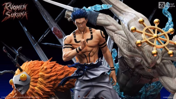 Jujutsu Kaisen Belief Studio Ten Shadows Ryomen Sukuna Resin Statue 4