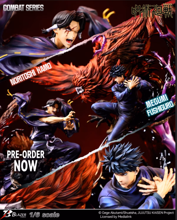 Jujutsu Kaisen Blazer Studio Megumi Fushiguro VS Noritoshi Kamo Licensed Resin Statue 3