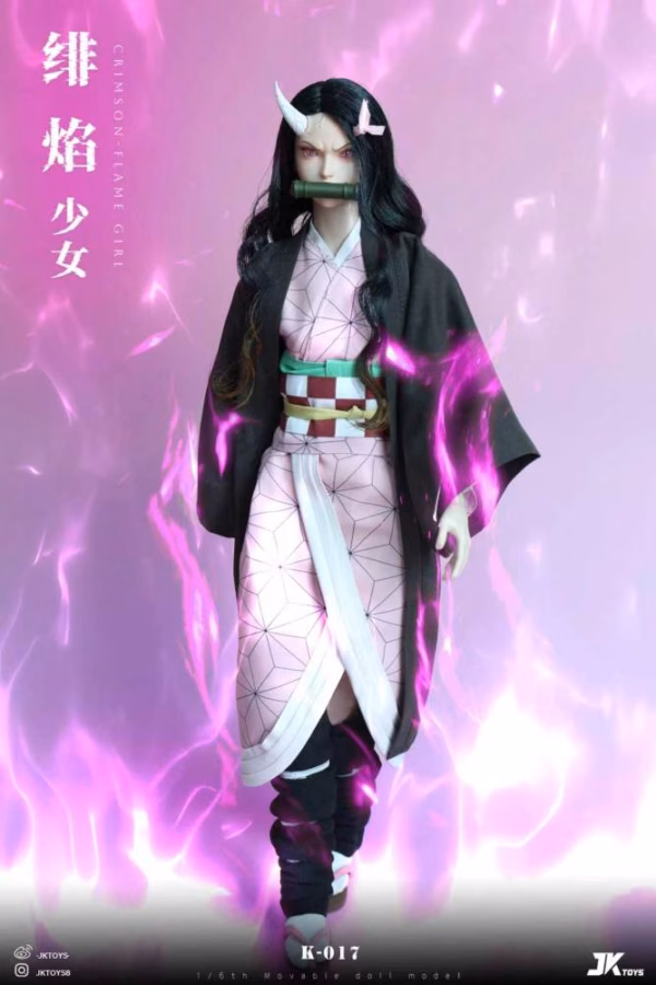 Kimetsu no Yaiba JKtoys Studio Nezuko Kamado Crimson Flame Girl Action Figure 2