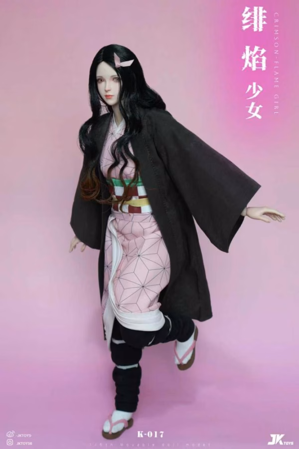 Kimetsu no Yaiba JKtoys Studio Nezuko Kamado Crimson Flame Girl Action Figure 4