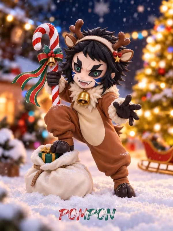 Kimetsu no Yaiba PomPon Studio Thunder Twins Zenitsu X Kaigaku Resin Statue 4