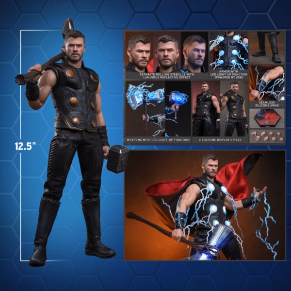 Marvel Hot Toys Thor Figure Licensed 10 Marvel Hot Toys Thor Figure Licensed 2