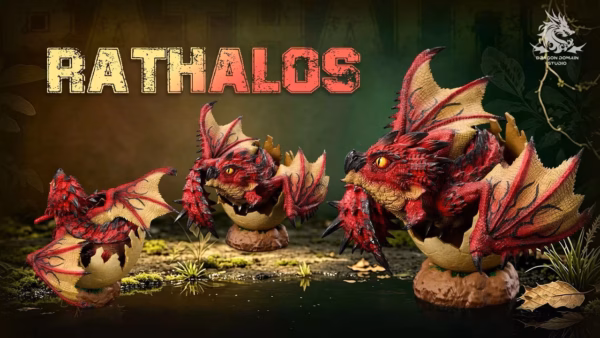 Monster Hunter Dragon Realm Studio Rathalos x Rathian Resin Statue 3