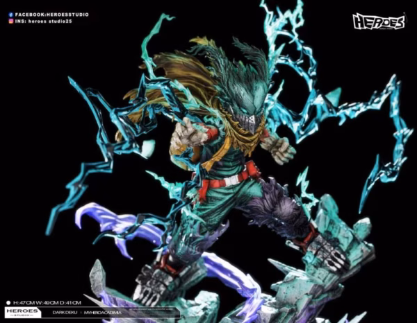 My Hero Academia Heroes Studio Dark Deku V2 Resin Statue 3