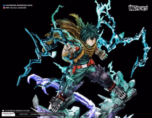 My Hero Academia Heroes Studio Dark Deku V2 Resin Statue 4
