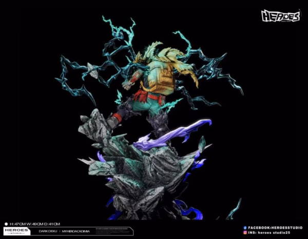 My Hero Academia Heroes Studio Dark Deku V2 Resin Statue 5