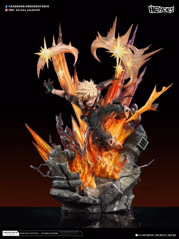 My Hero Academia Heroes Studio Katsuki Bakugo Resin Statue 2