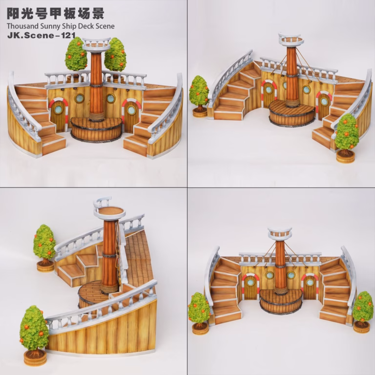 One Piece JacksDo Studio Thousand Sunny Ship Deck Scene Resin Statue