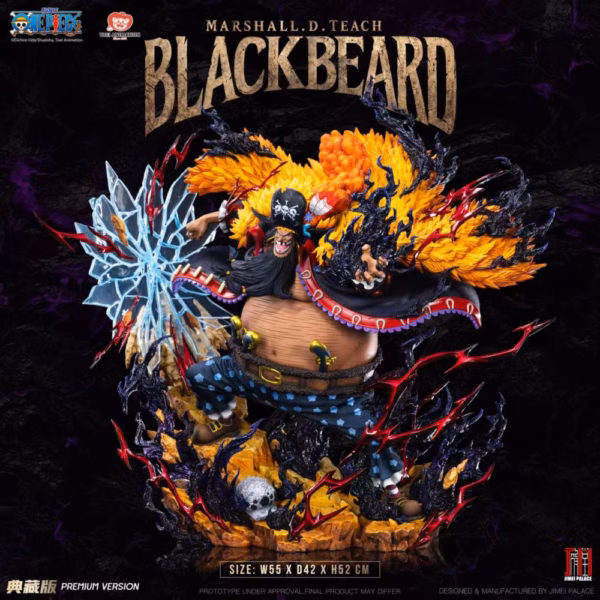 One Piece Jimei Palace Marshall D Teach x Kurohige Licensed Resin Statue 5