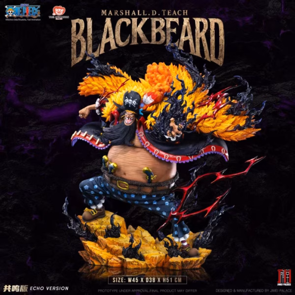 One Piece Jimei Palace Marshall D Teach x Kurohige Licensed Resin Statue 6