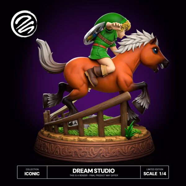 The Legend of Zelda Dream Studio Young Link x Epona Resin Statue 4