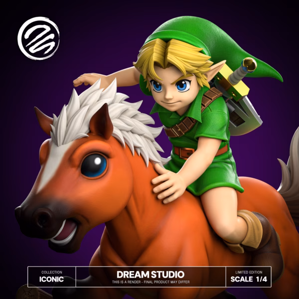 The Legend of Zelda Dream Studio Young Link x Epona Resin Statue 5