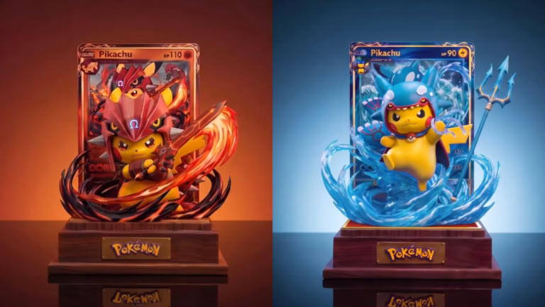 Pokemon Peak Studio Pikachu Cosplay Groudon x Kyogre Resin Statue