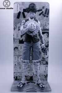 ONE PIECE XOXO Studio Black and White Manga Silent Mourning Luffy Resin Statue