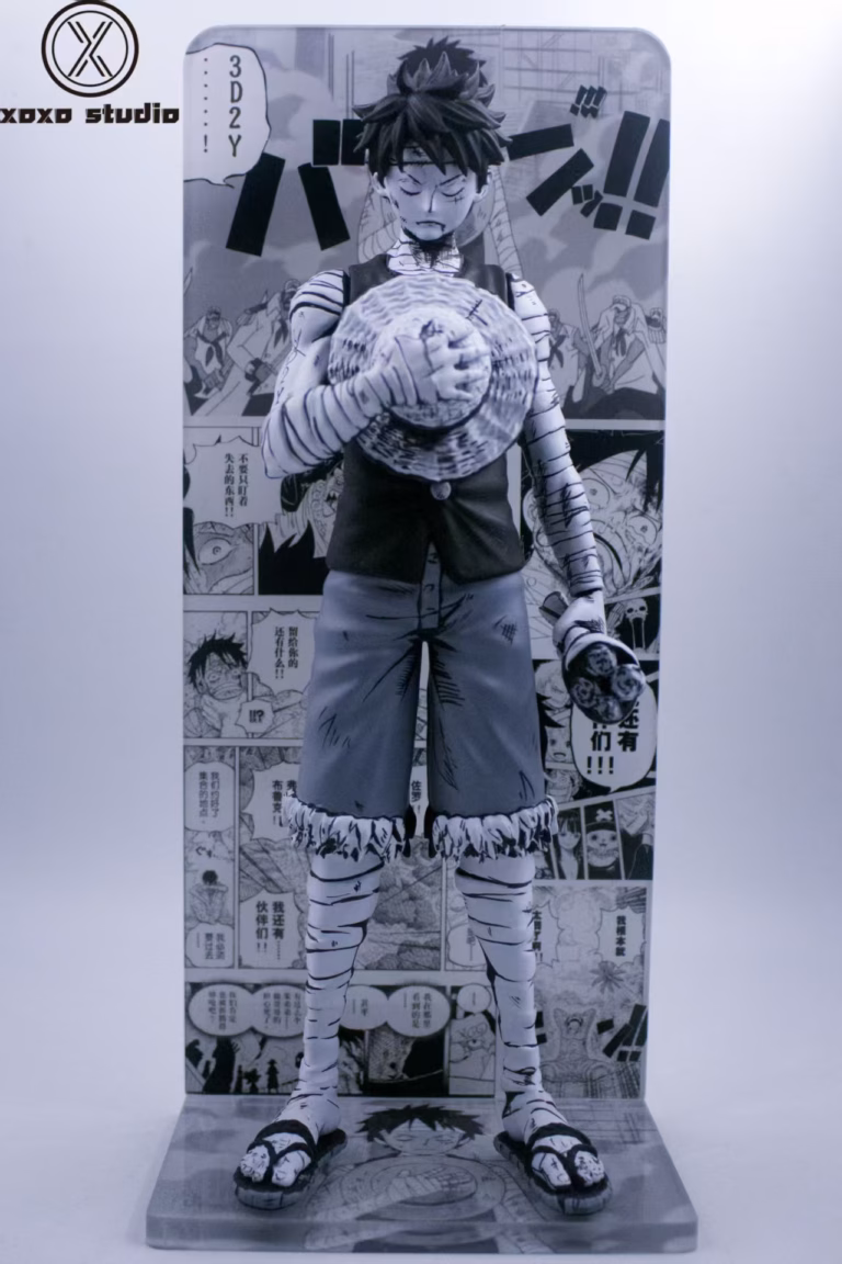 ONE PIECE XOXO Studio Black and White Manga Silent Mourning Luffy Resin Statue