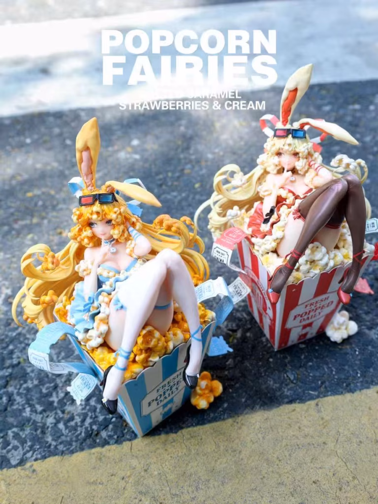 Popcorn Girl Popcorn Girl Studio Sea Salt Caramel  Strawberry Cream Resin Statue